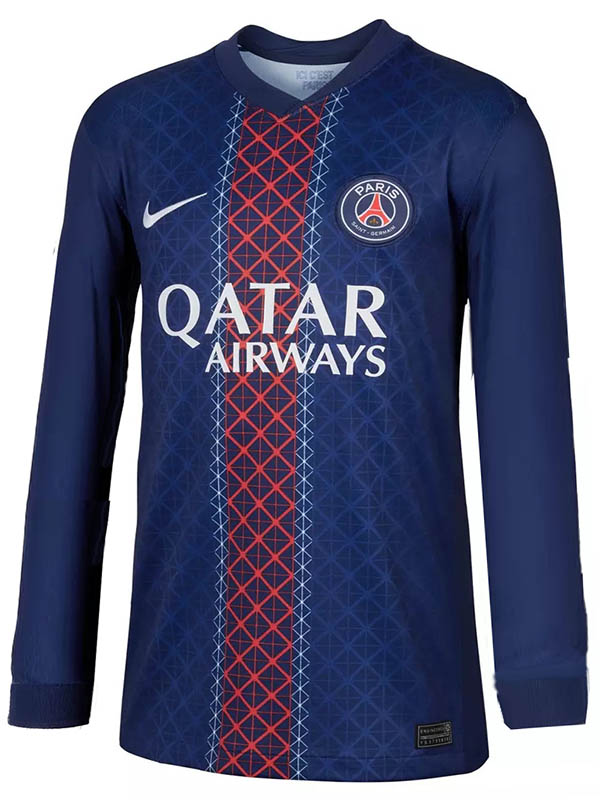 Paris Saint-Germain maglia a maniche lunghe per la casa La prima divisa da calcio da uomo della divisa da calcio del PSG supera la maglia sportiva 2025-2026